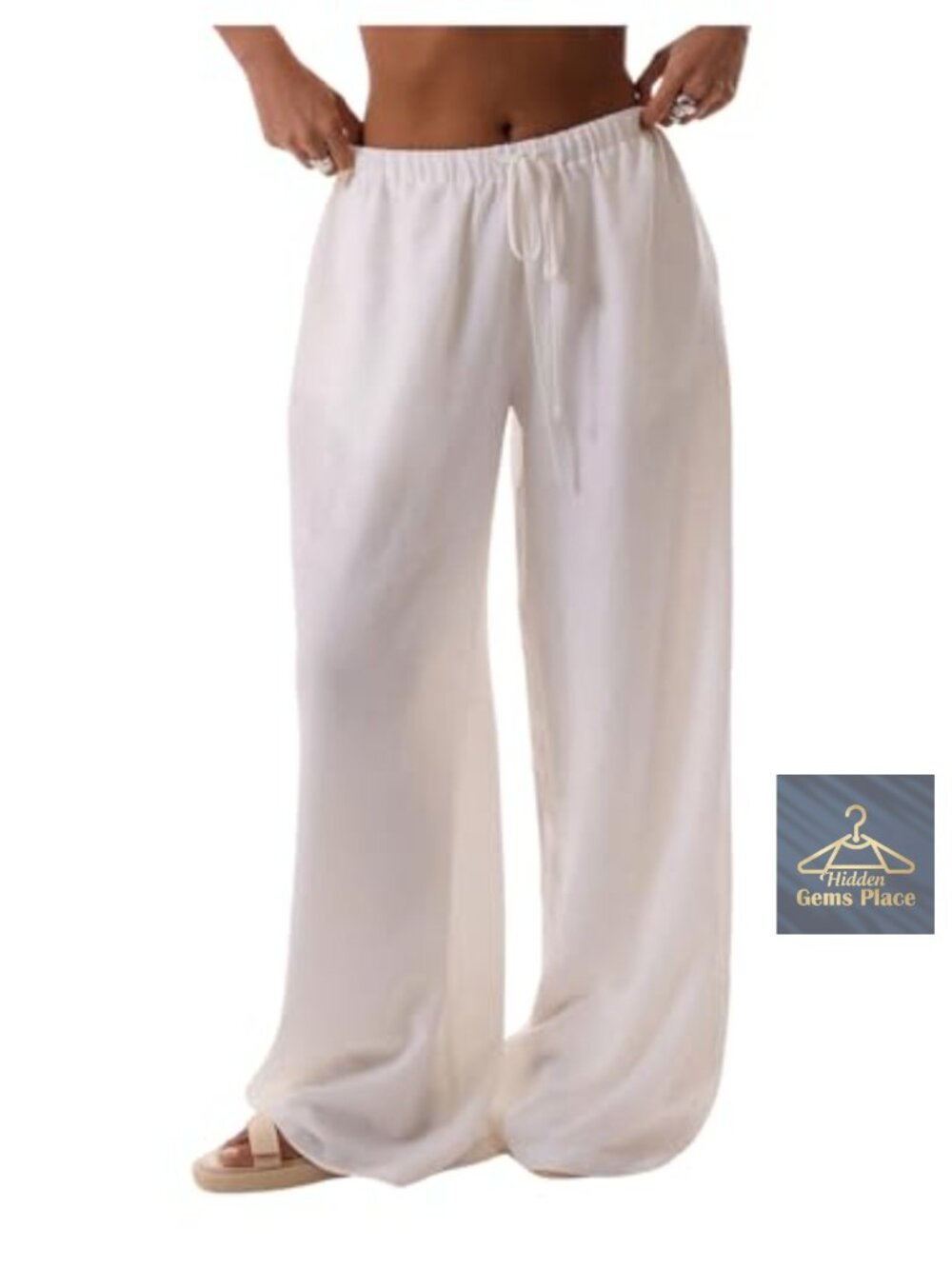 Wide Leg Linen Pants Mesh Beach Cover Up Vacation Outfit